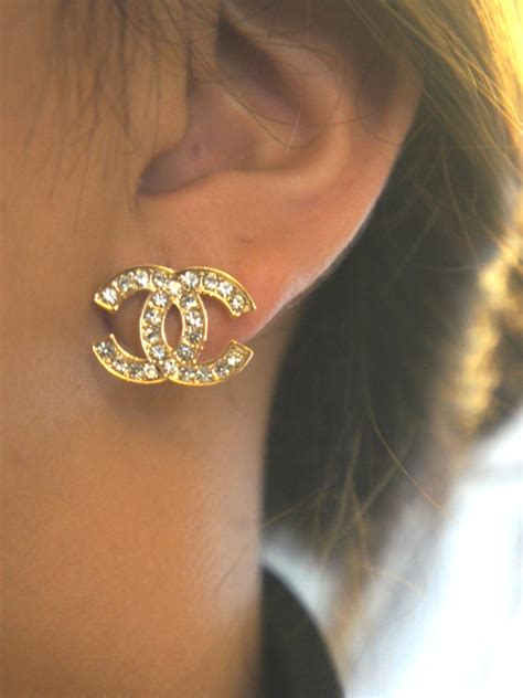 chanel.costume earrings made in china|small Chanel inspired earrings.